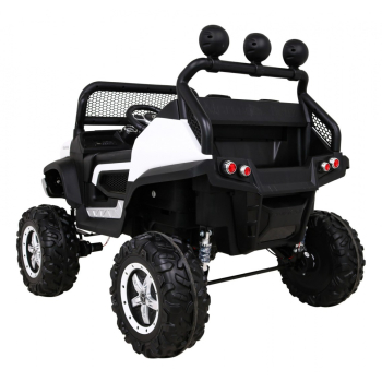 Mercedes Benz Unimog dla dzieci Biały + Napęd 4x4 + Pilot + Bagażnik + Wolny Start + MP3 LED